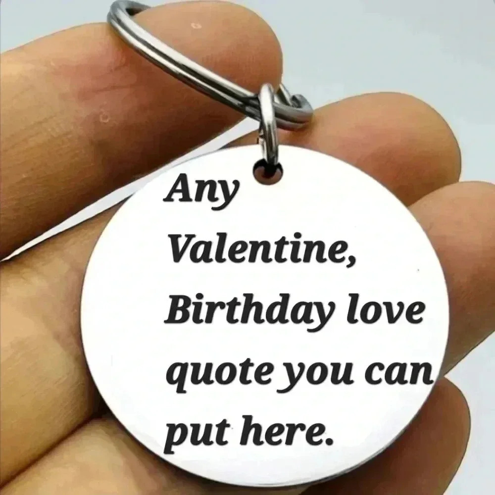 Customize text quote messgs remidner Keychain or Necklace
